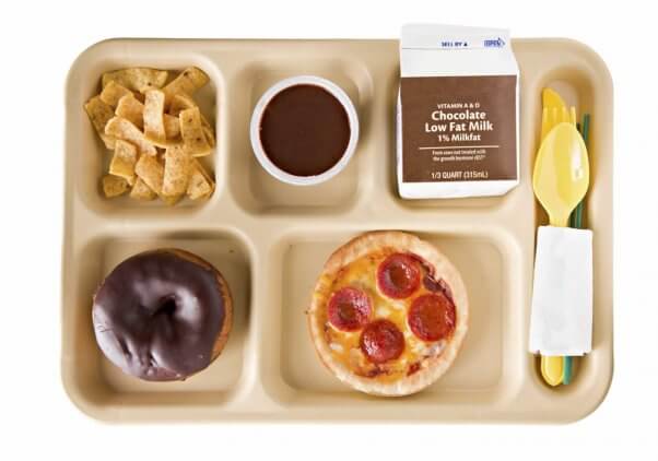 Unhealthy school lunch