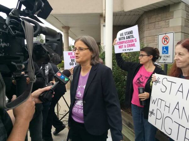 Anita Kranjc at Toronto Pig Save demo