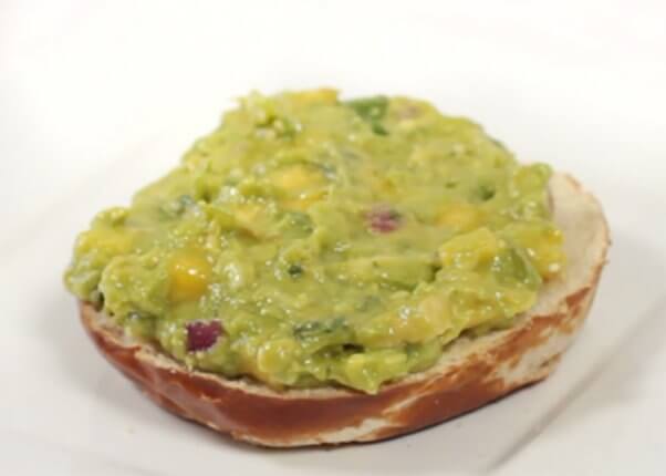 vegan-stacked-burger-pretzel-bun-with-guacamole