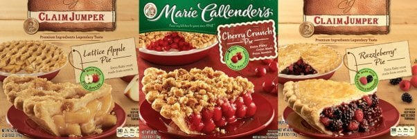 Accidentally Vegan Pie Collage Claim Jumper Marie Callender's Cherry Apple Razzleberry