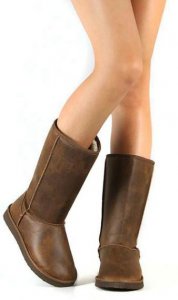 brown faux leather vegan uggs