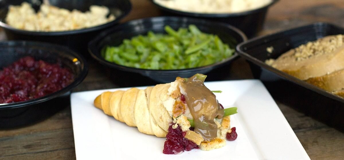 Thanksgiving Meal in a cone