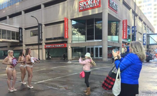 Anti-wool protest in Minneapolis, MN