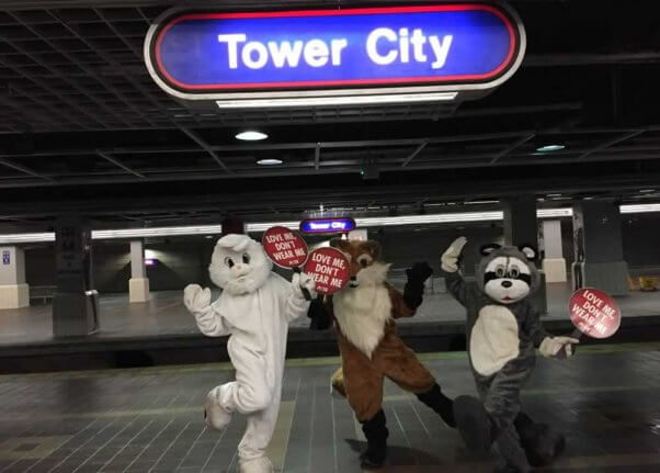 PETA mascots in Cleveland