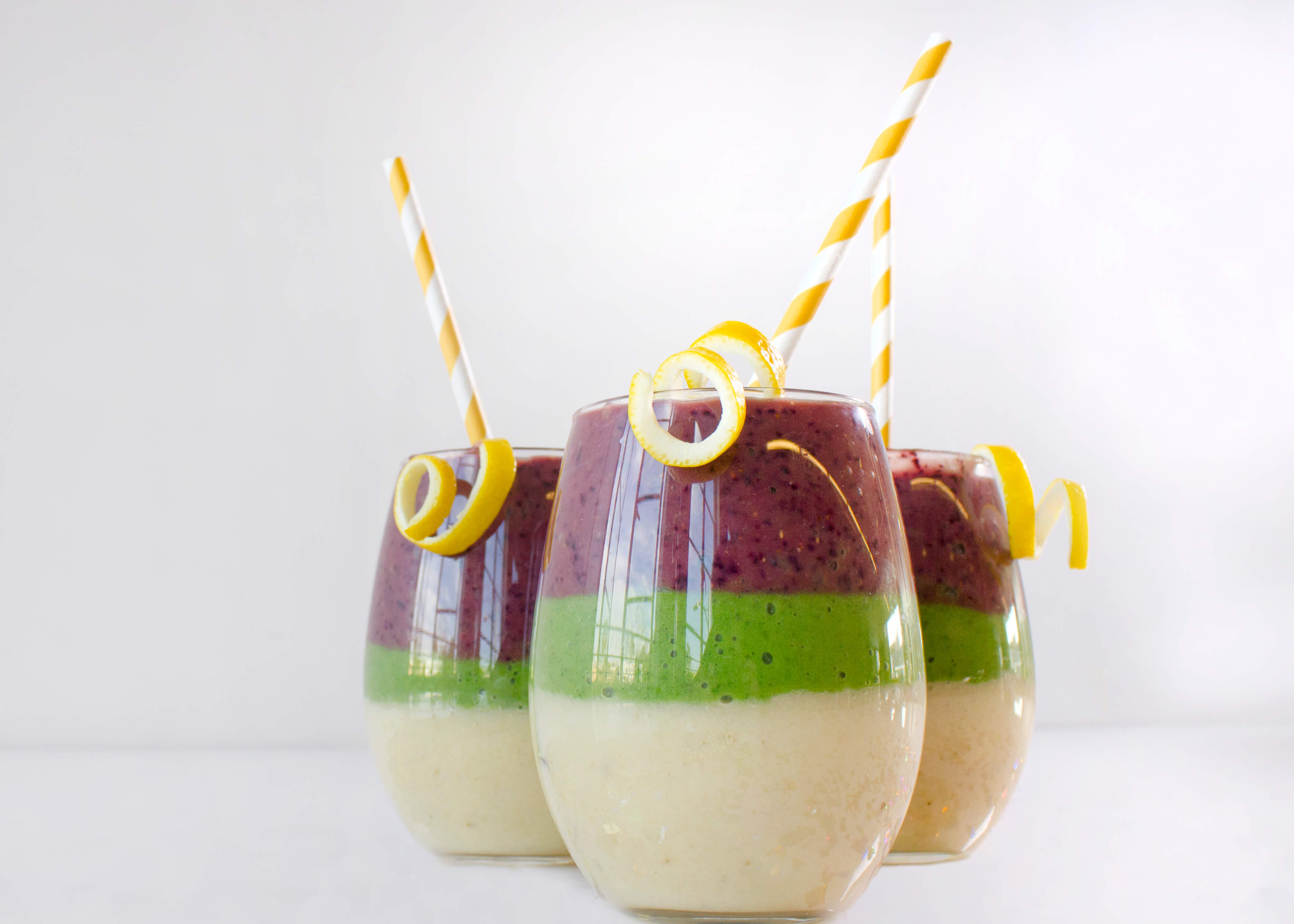 Healthy Triple-Layer Smoothie
