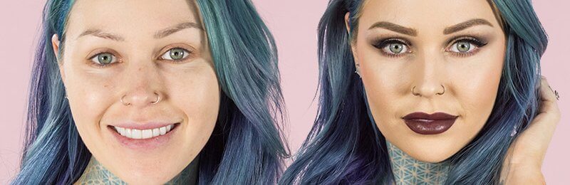 Kristen Leanne Cruelty-Free NYX Makeover Before and After