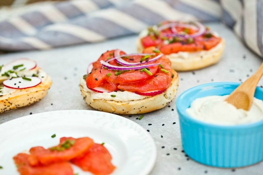 Vegan New York–Style Bagels with Tomato Lox (Video)