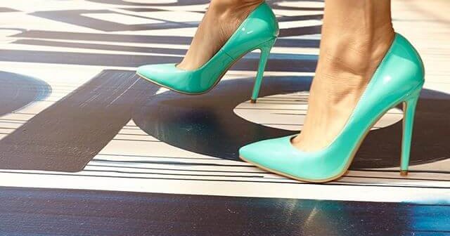 turquoise stilettos