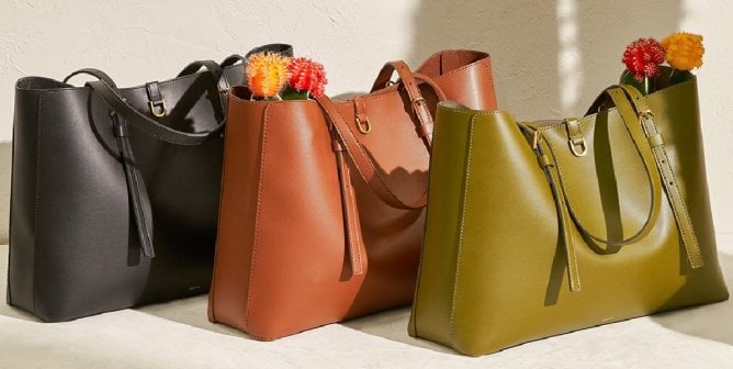 designer leather tote bag