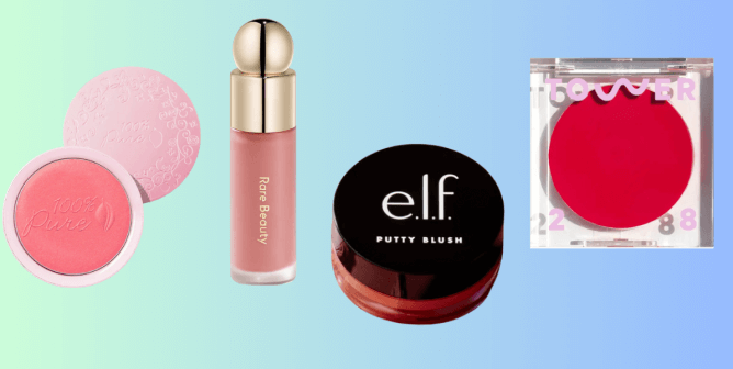 vegan and cruelty free blushes against gradient background