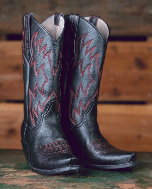 vegan leather cowboy boots