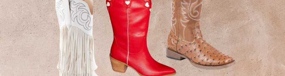 three vegan cowboy boots