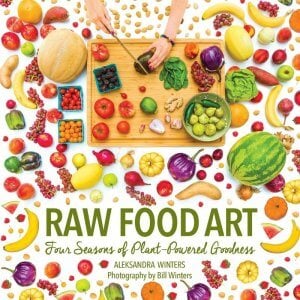 Cover of a vegan cookbook called Raw Food Art