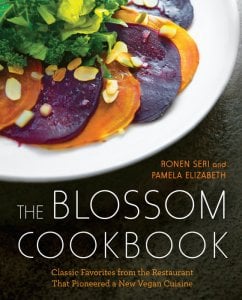 The Blossom Cookbook book cover with photo of a beet dish