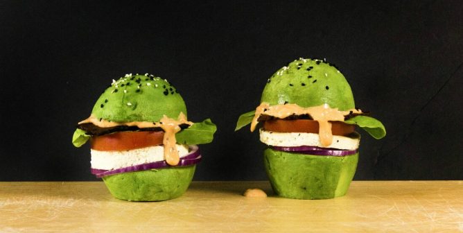 Low-Carb Vegan Breakfast Burger Idea: Use Avocado Instead of Buns