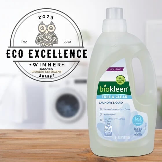biokleen free & clear vegan cruelty-free laundry detergent