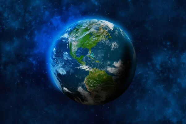 Planet Erde aus dem Weltraum gesehen