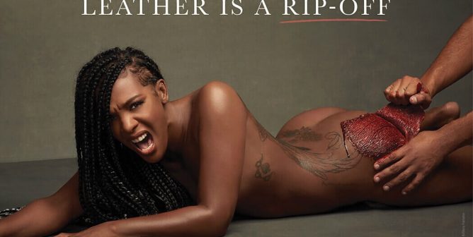 D△wn naked, leather