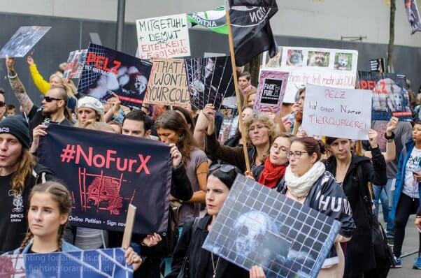 peta germany, fur march in zurich switzerland, fur demo
