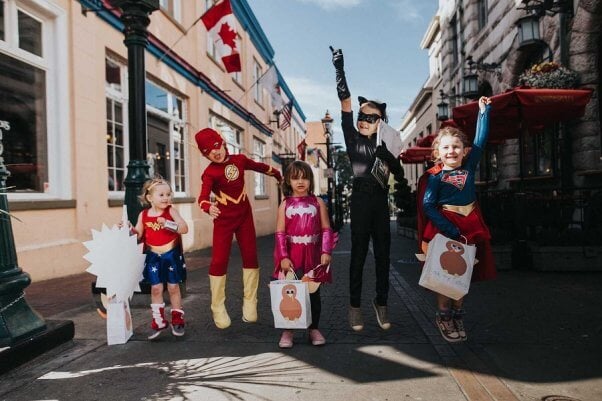 superheroes, kid demo, thanksgiving, turkeys