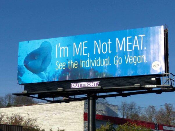 PETA's "I'mMe, Not Meat" Ad featuring a fish