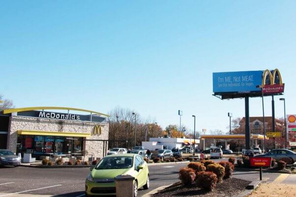 at a Memphis McDonalds, PETA