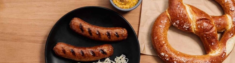 cooked Beyond Meat vegan sausage