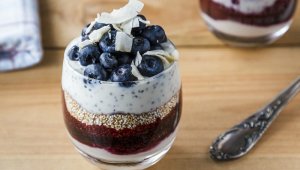 Coconut Chia Berry Parfait