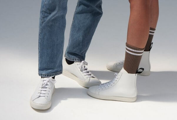 wack white microfiber sneakers by good guys