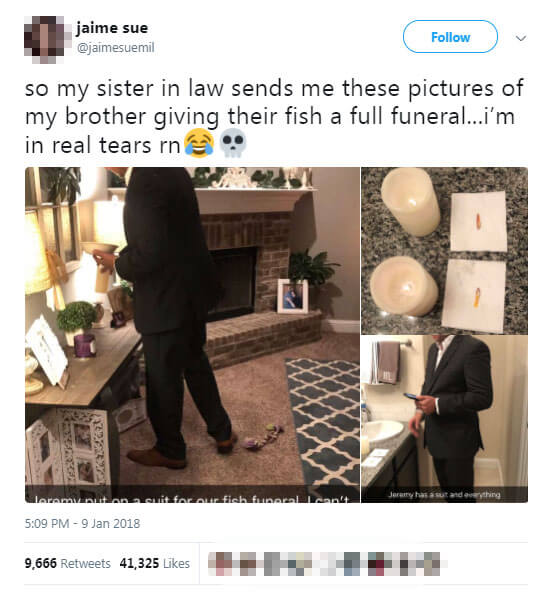 VIRAL These Fish Funeral Photos Are Exploding on Twitter