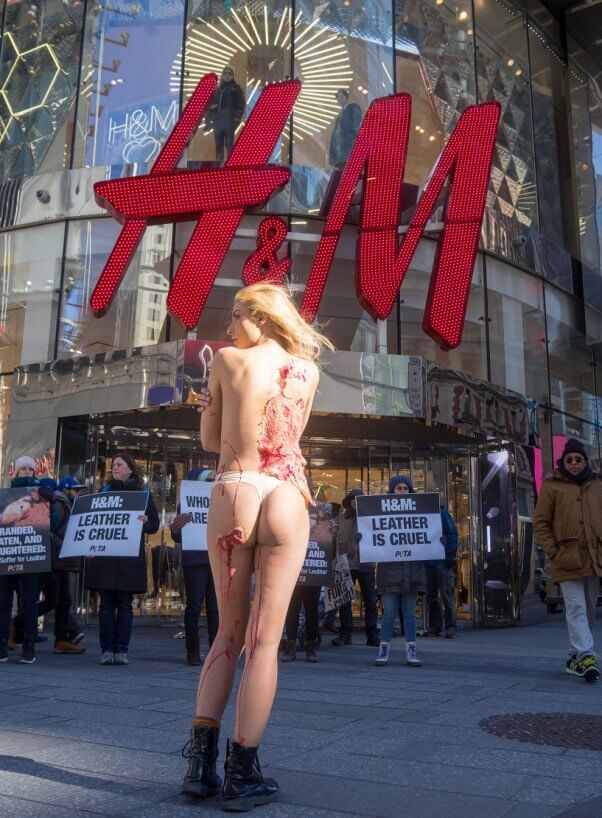 leather is a rip-off demo, times square