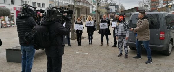 volkswagen inhalation experiment protest