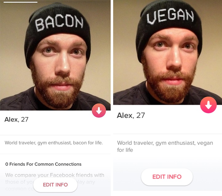 Humane And Hot Vegans Get Way More Action On Tinder Peta