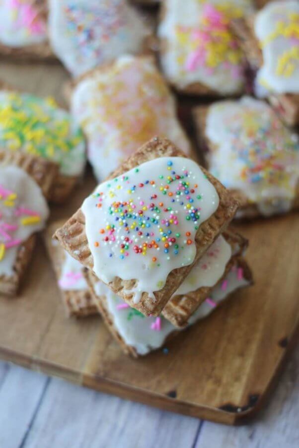 Air frying vegan pop tarts