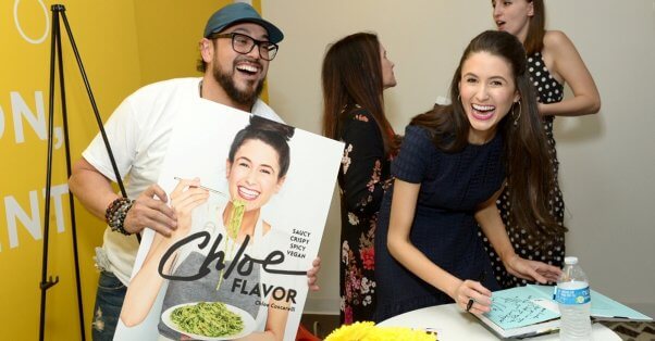 Chloe signing copies of her new cookbook Chloe Flavor