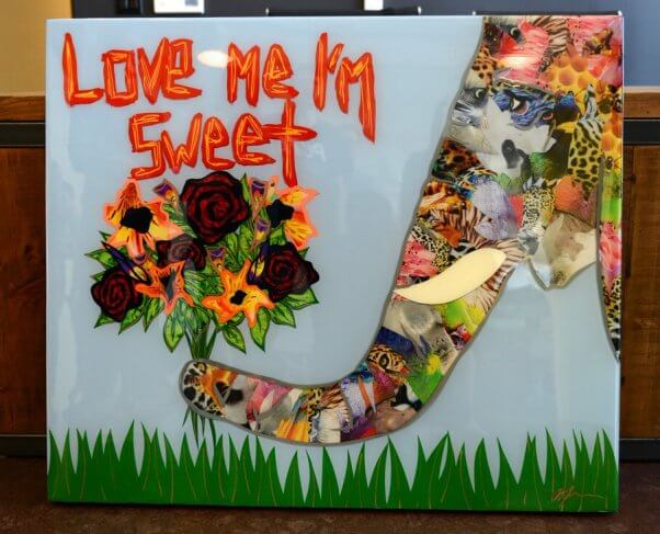 "Love Me I'm Sweet" -- artwork for PETA by artist Daniel Mazzone