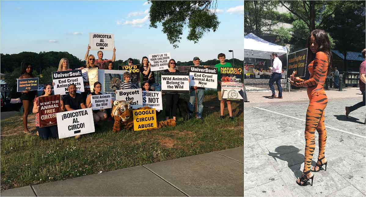 UniverSoul Circus protest in Charlotte, NC (2018)