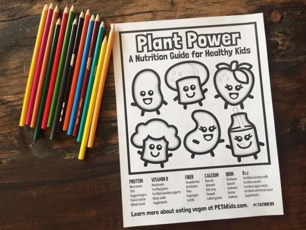 Plant Power A Nutrition Guide for Healthy Kids coloring sheet