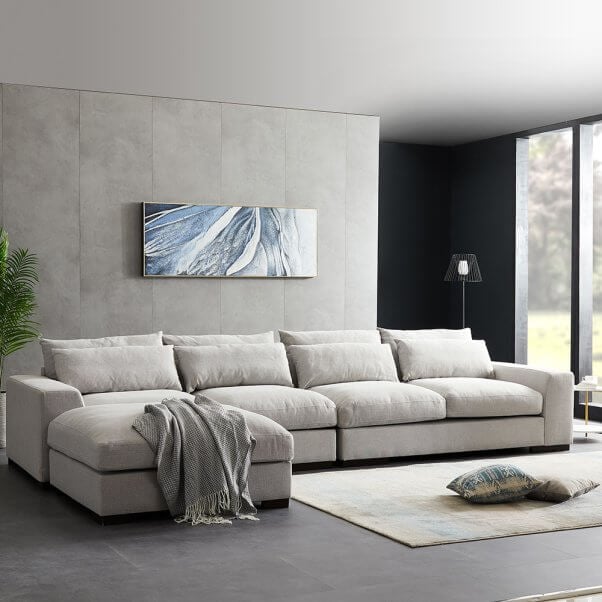 grey sectional couch from povison furniture