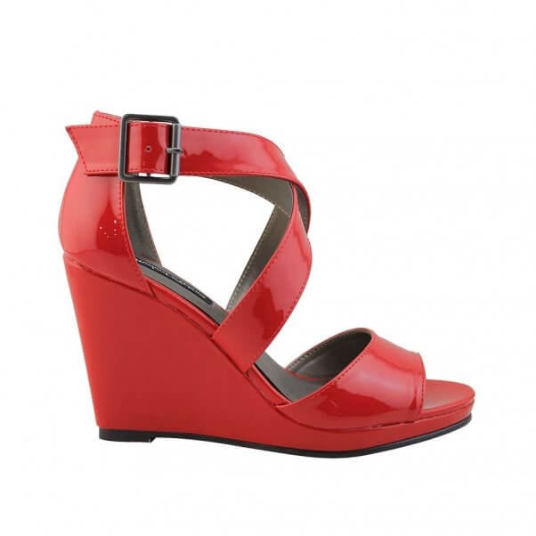 Michael Antonio Red Wedge Shoes