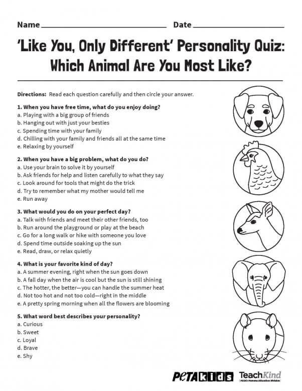 Grades 3-5 Printables | PETA