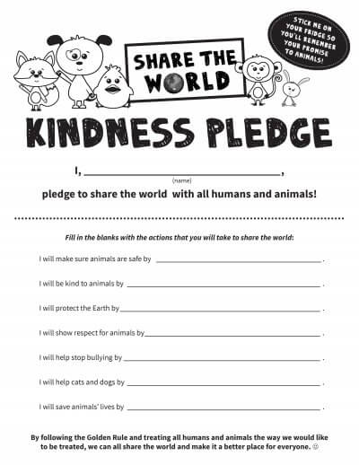 Order a Class Set of Kindness Pledges | PETA