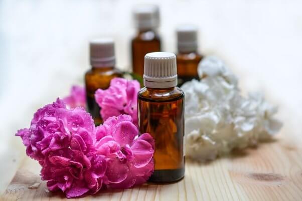 bottles of essential oils