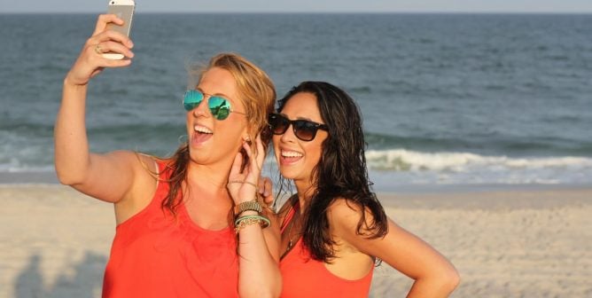 friends taking selfie