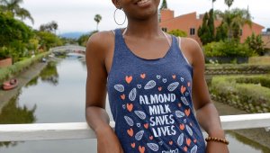buy an 'almond milk saves lives' tank from PETA