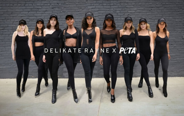 delikate rayne x PETA fashion collaboration