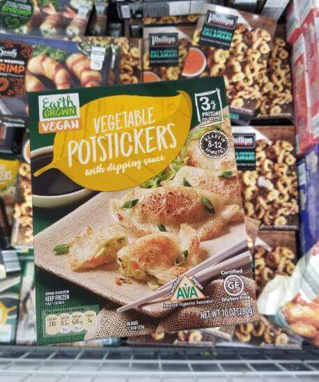 earth grown vegetable potstickers - vegan at aldi