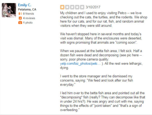 Bad Petco Review About Betta Fish