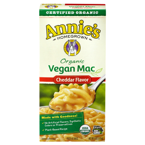 boxed vegan mac and cheese from annie's homegrown