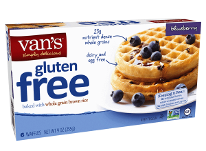 vegan frozen waffles from vans are sold at Meijer